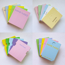 饰品发夹彩色卡纸硬纸DIY发饰头绳发圈对折卡片包装材料厂家直销