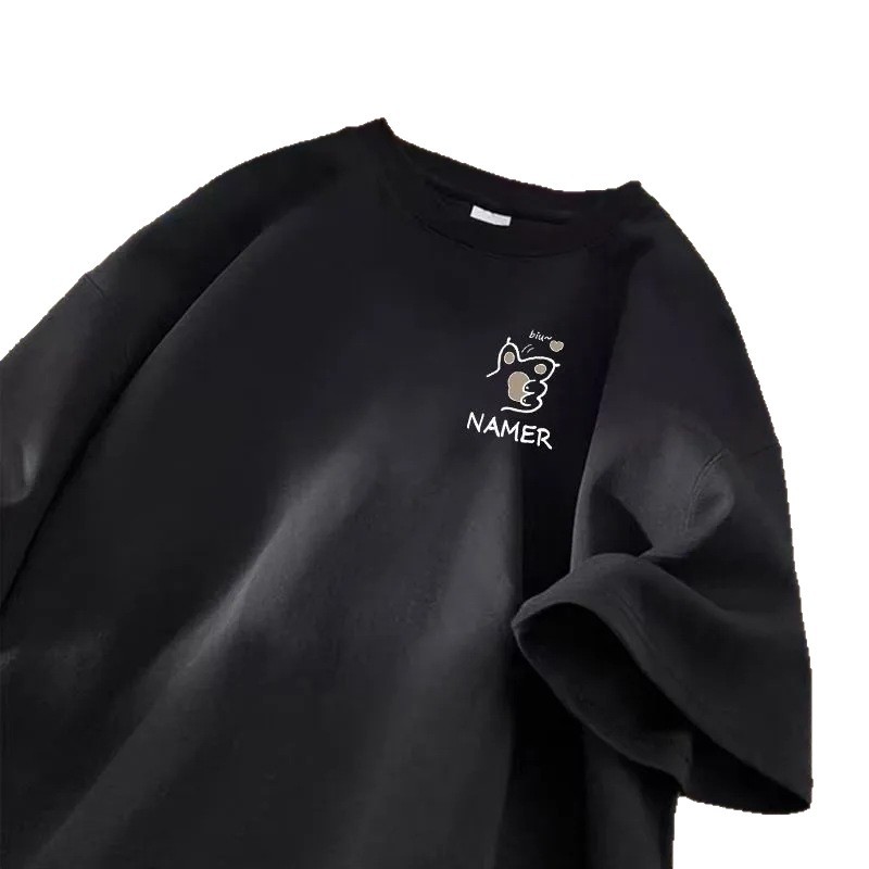 100 Cotton Short-sleeved T-shirt Women's Fashionable Brand Top Clothes Ins Hong Kong Style Half-sleeved Couple's All-match T-shirt for Men 5