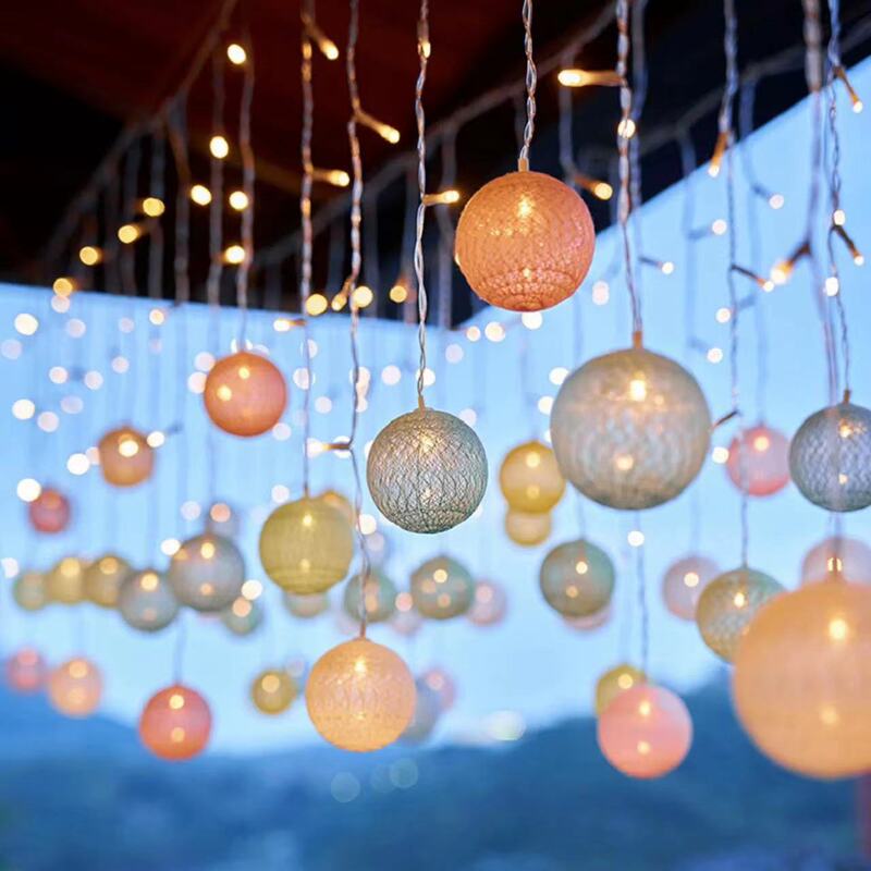 Outdoor waterproof decorative led cotton ball light string small light indoor wedding holiday color string room layout cotton ball Outdoor waterproof decorative led cotton ball light string small light indoor wedding holiday color string room layout cotton ball
