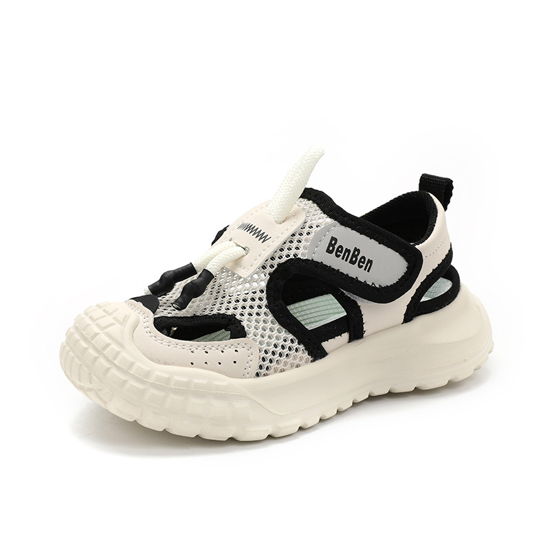 Sandalias Baotou para niñas 2025 verano nuevo estilo niños malla transpirable zapatos deportivos de playa zapatos de red huecos para niños de mediana edad image 8
