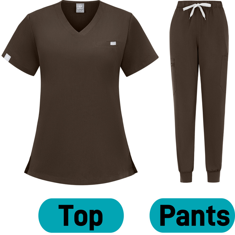 現物はアマゾン手術服セット医師看護師服美容院口腔病院作業服手洗い服を提供している|undefined