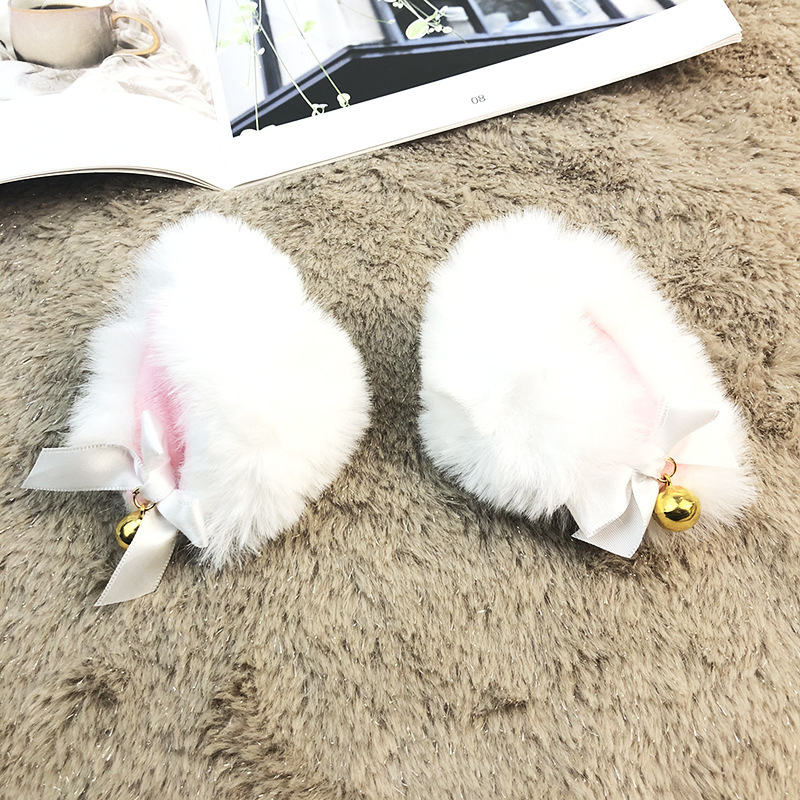 新しいcosネットの赤い鈴のカチューシャの狐の猫の耳の頭の飾りの夜店の会の写真のキャスターの生放送の獣の耳のカード|undefined