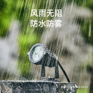 Cross-border outdoor waterproof spotlights 3W courtyard garden trees seven color flood lights square outside wall projection lights