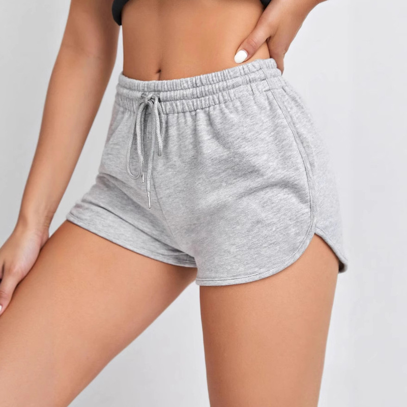 Outdoor Women's Sports Shorts European and American Summer High-Waisted Casual Slimming Comfortable Fitness Running Vacation Style Shorts