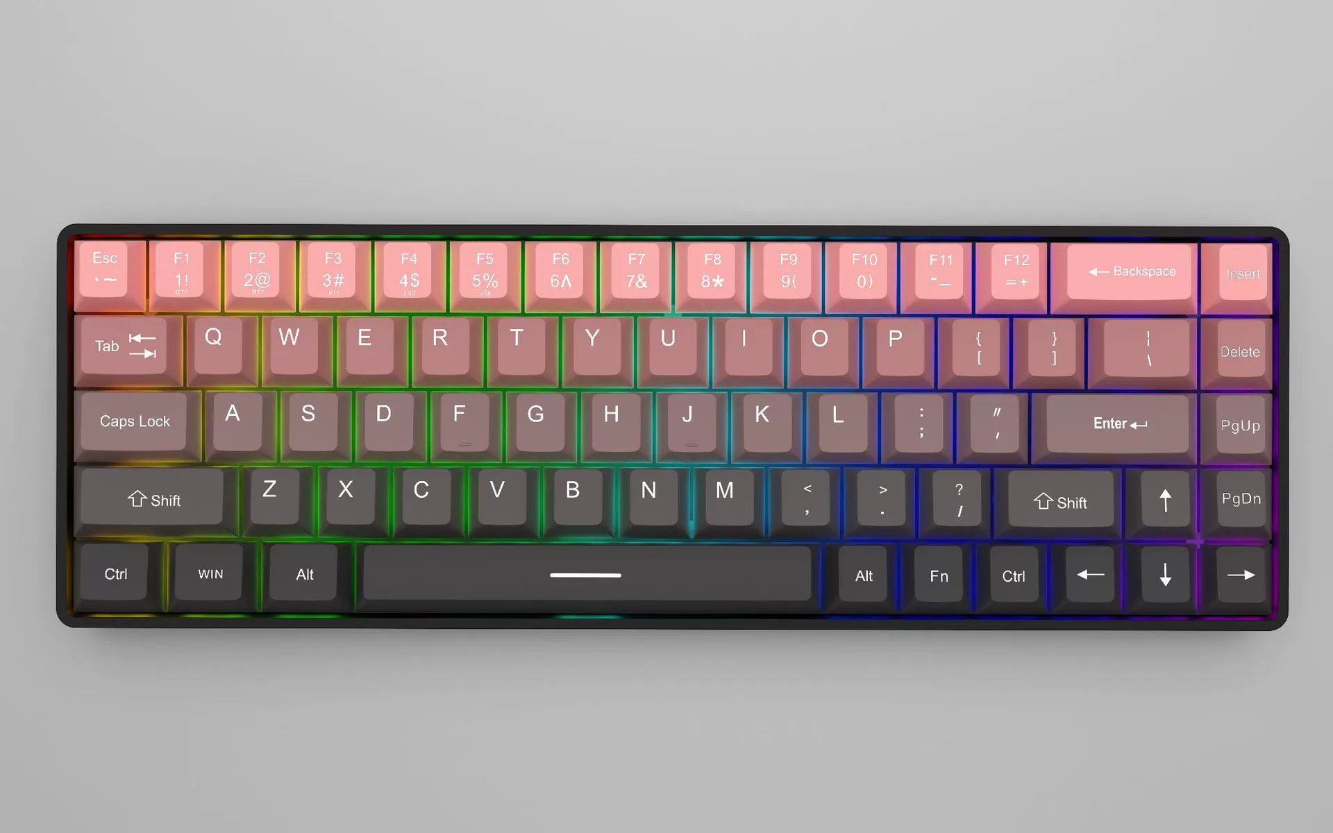 GK68 настроенная проводная беспроводная Bluetooth механическая клавиатура маленький портативный офис киберспорт игровой светящийся красный ось