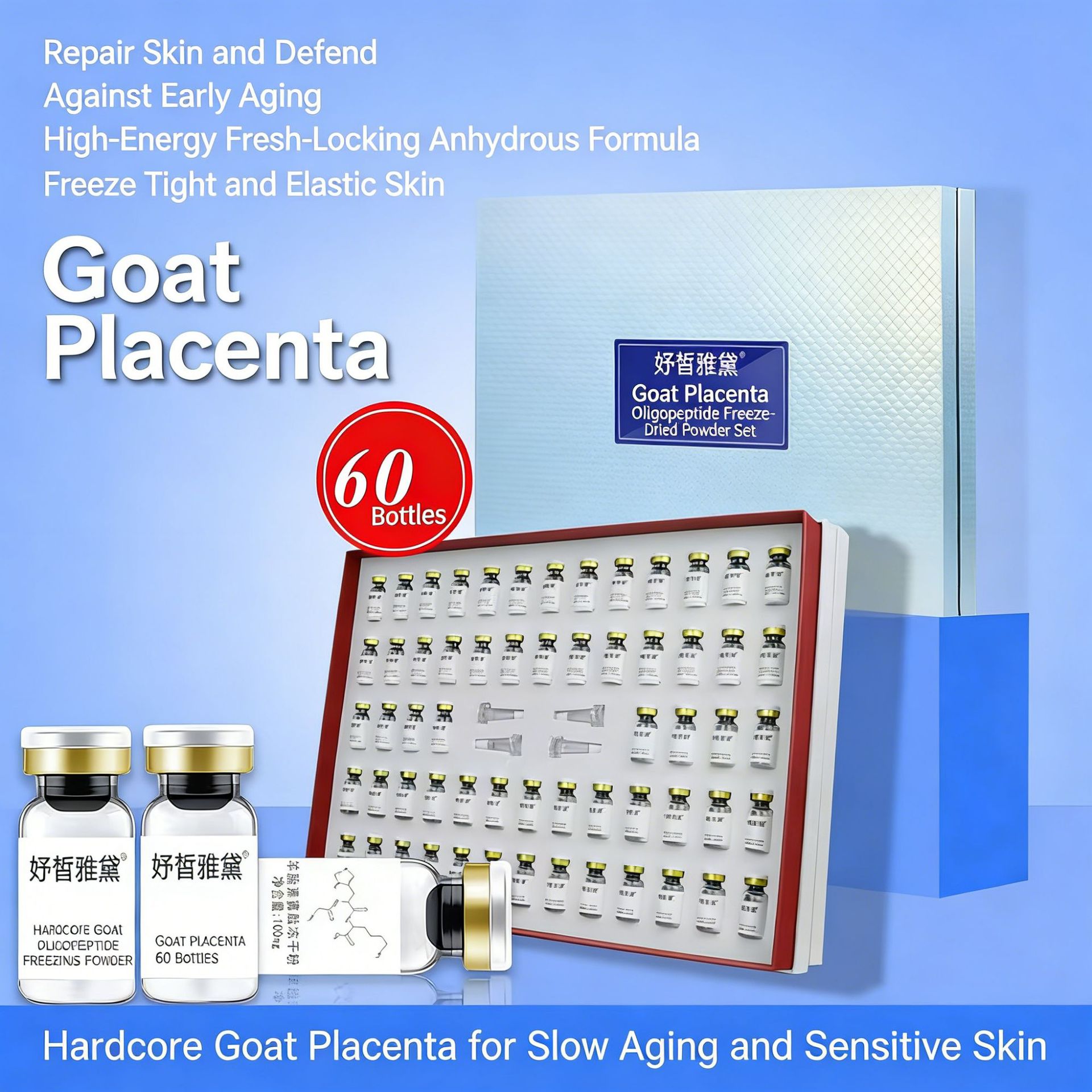 Sheepplacentaextract Powderreducingfin Linessheep Placenta Freeze-Dried Powder Cross-Border