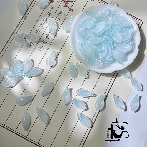 Factory direct supply of wood lotus glazed petals and large roselle diy handmade ancient style Hanfu hairpin materials