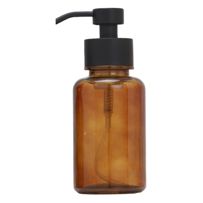 Press-type frosted glass foaming bottle hand sanitizer bottle hotel bath foam bottle shampoo shower gel sub-bottled