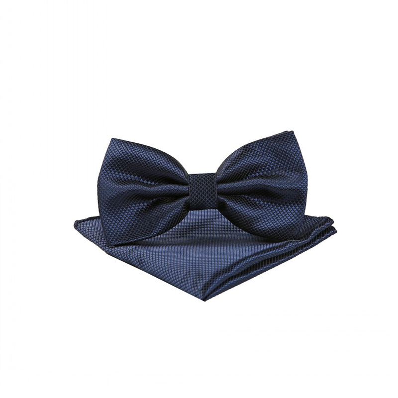 Nuevo color sólido moda simple vestido arco e-commerce fiesta boda color sólido cuadros finos pajarita pañuelo traje