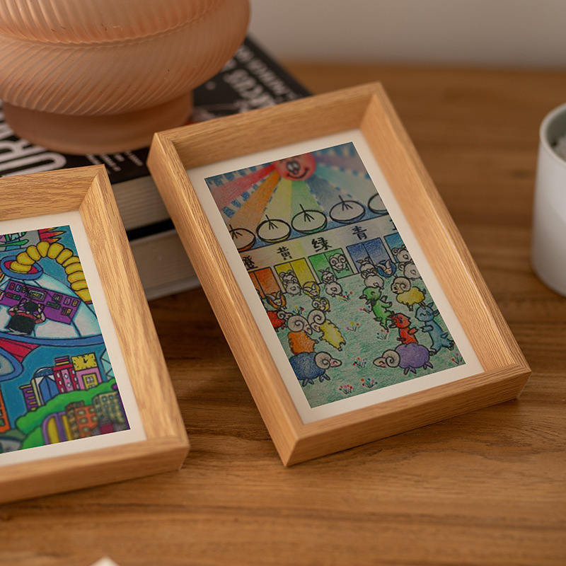 Chinese style calligraphy framed photo frame 6 inch art works children's hand painting table 10 inch A4 calligraphy and painting ornaments Chinese style calligraphy framed photo frame 6 inch art works children's hand painting table 10 inch A4 calligraphy and painting ornaments