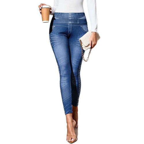 European and American imitation cowboy yoga pants, tight buttock-lifting, slimming, tummy control, casual outerwear, elastic fitness pants for women, plus size shaping