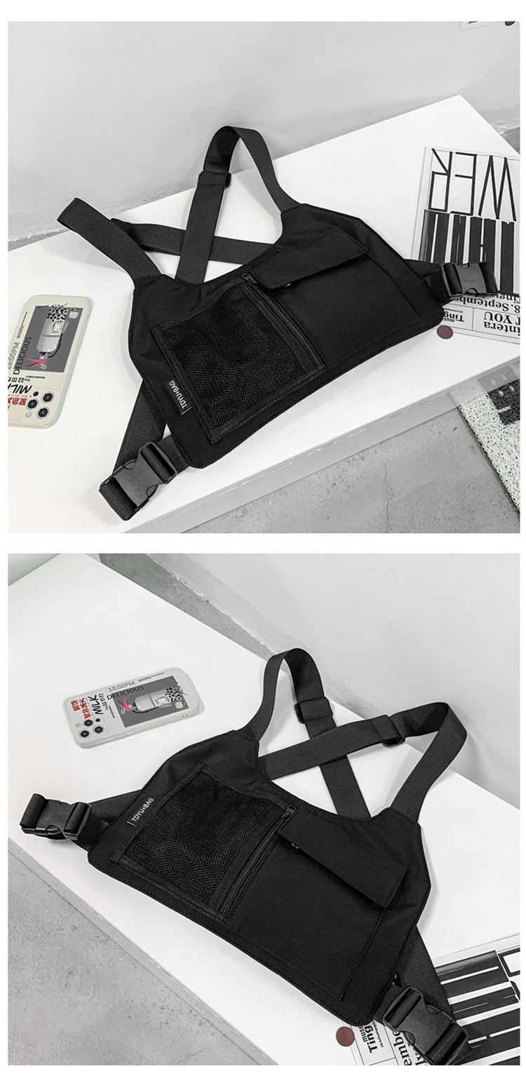 Fashion vest backpack personality functional tactical chest bagpicture3