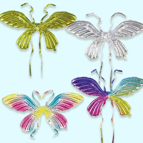 Internet celebrity butterfly wings balloon children's birthday party inflatable decoration props stall toys aluminum film balloon wholesale