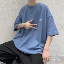 加肥加大肥佬300斤宽松短袖t恤男士潮胖子大号大码体恤衫夏季包邮