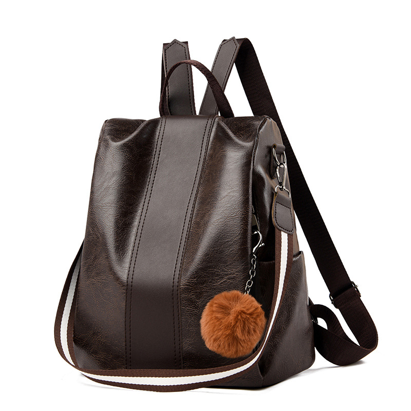 Mochila de mujer 2022, diseño europeo y americano, cuero suave texturizado, gran capacidad, mochila de viaje de comercio exterior