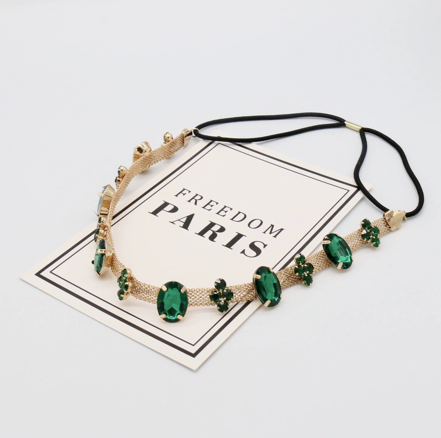 Индия европейский и американский обруч для волос ретро дворец изумруд золотая цепочка пояс для волос ожерелье принцесса Фан улица Фотостудия