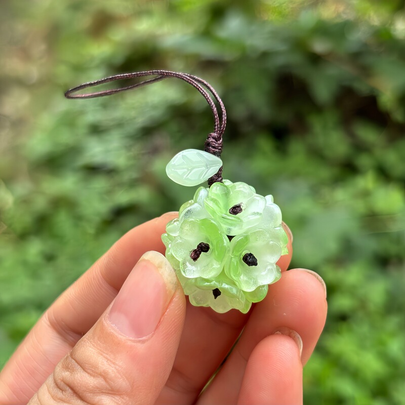 【有球必应】手工编织琉璃花球手机挂件绣球花包包挂饰车挂小礼物|undefined