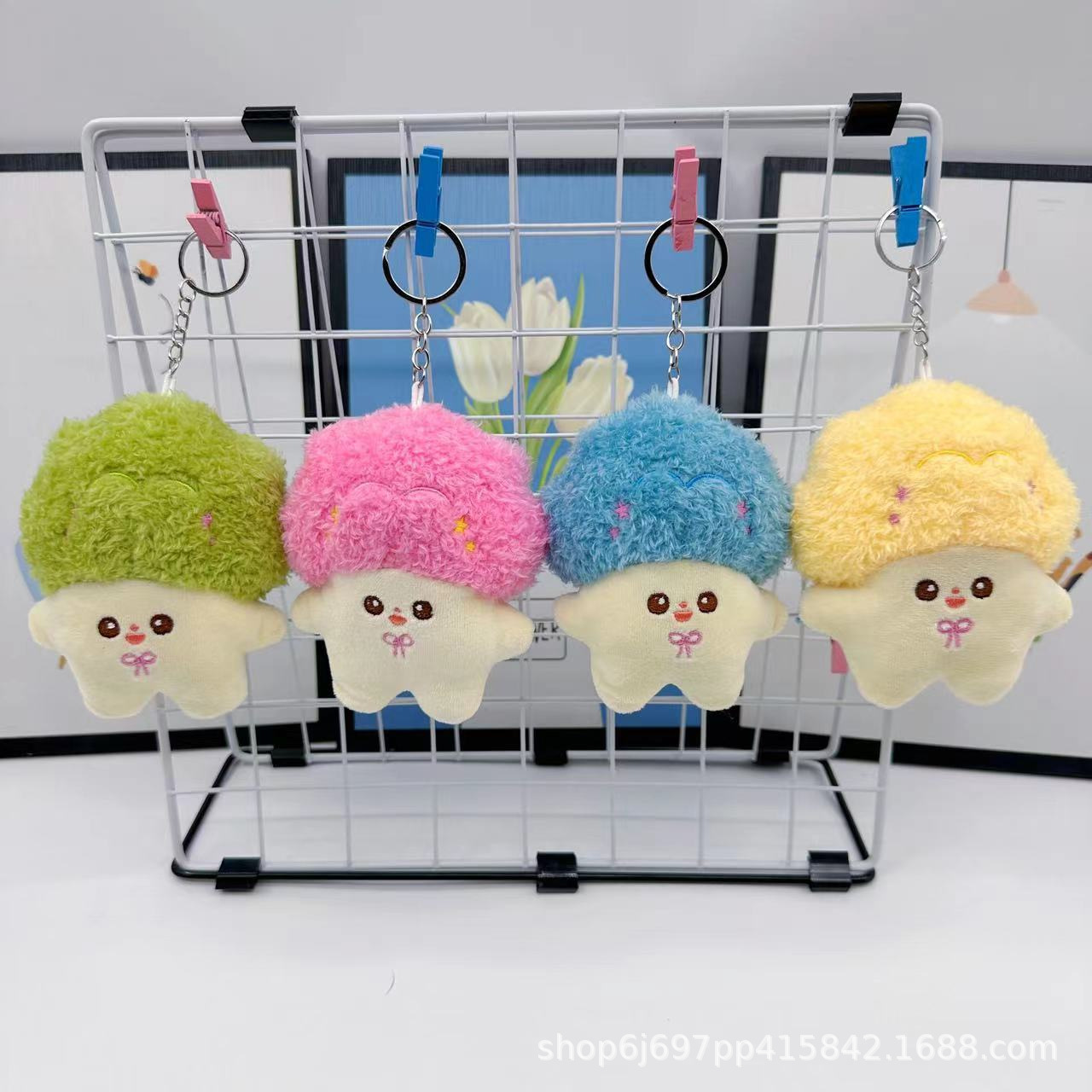 Cuatro pulgadas muñeca de peluche pequeño colgante muñeca llavero muñeca mochila colgante juguete de peluche regalo