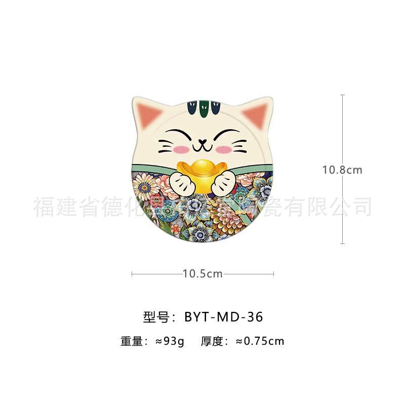 アマゾンの新型日本式猫頭シリーズ陶磁器コースター断熱吸水マット