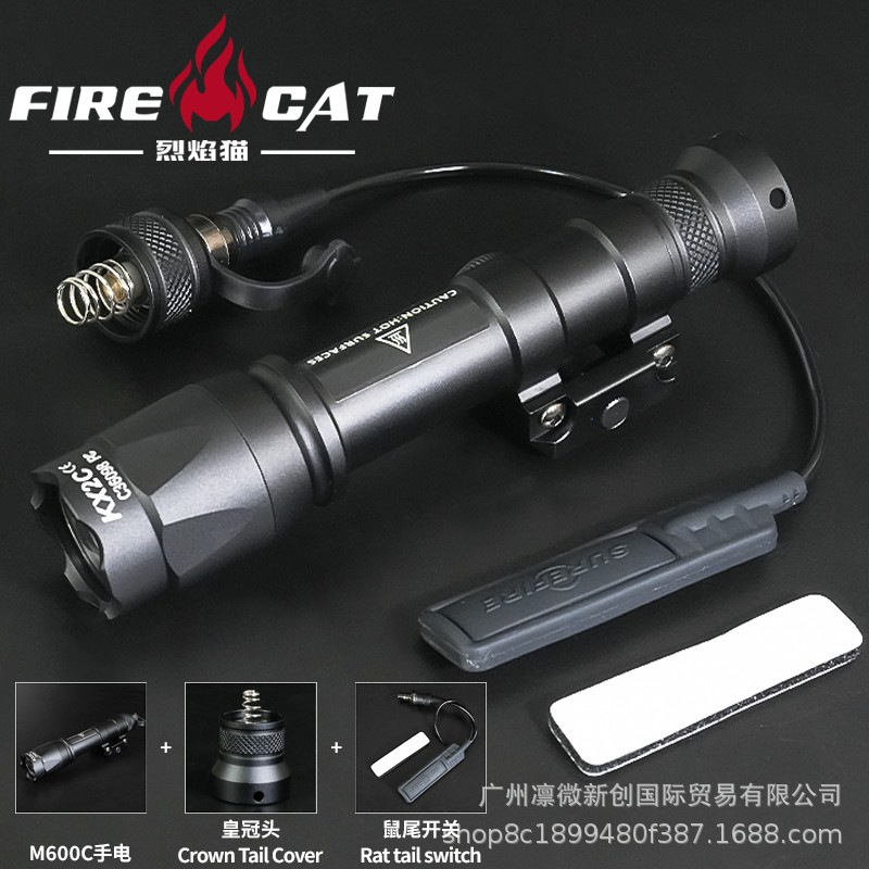 FIRECAT táctica M600B linterna mini iluminación LED iluminación al aire libre linterna cola de ratón larga iluminación