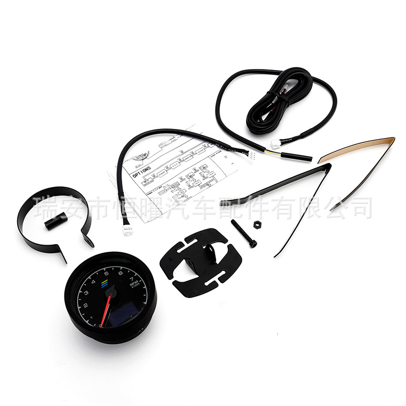 Car Modification Instrument Greddi Water Temperature, Engine Speed, Oil Pressure, Turbocharger Voltage, Vacuum, and Exhaust Temperature Multifunctional Vehicle Gauge