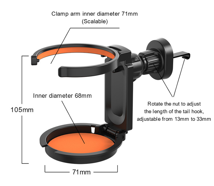 Car Air Conditioner Air Outlet Mobile Phone Holder In-Car Beverage Ashtray Holder Water Cup Holder Car Mobile Phone Holder