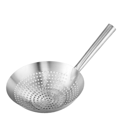 Non-magnetic stainless steel colander thickened household frying chef commercial oil drum leak kitchen filter large filter screen