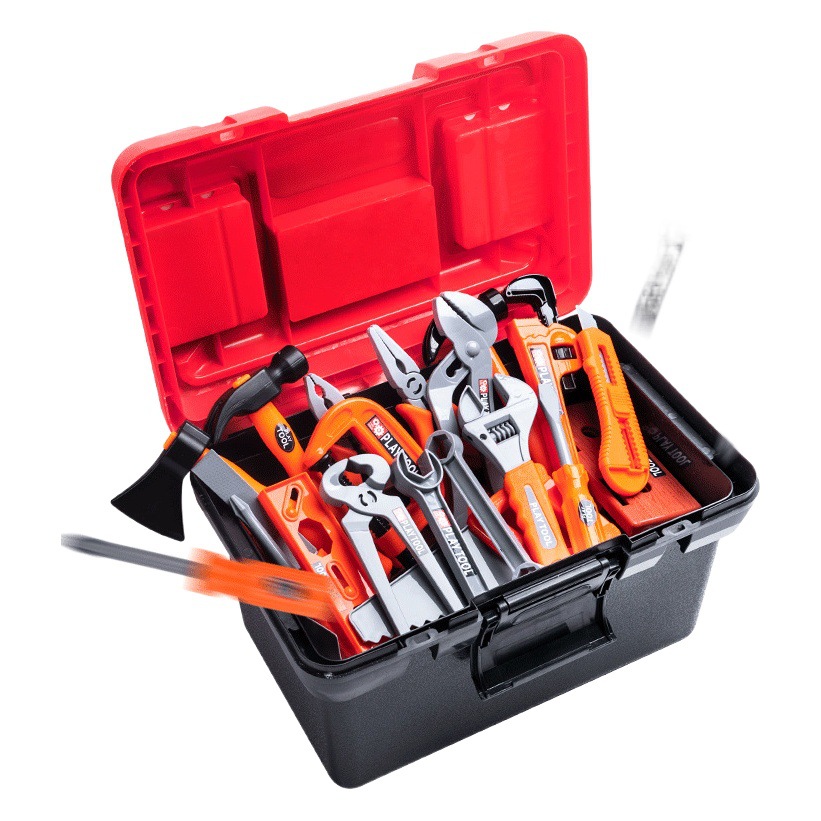 Caja de herramientas de los niños traje desmontaje simulación reparación herramienta taladro eléctrico destornillador reparación bebé juego casa juguete hombres