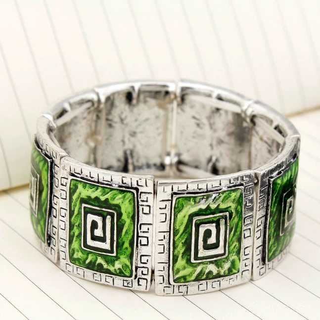 Модный аксессуар, эмаль, эластичная bracelet, европейский стиль
