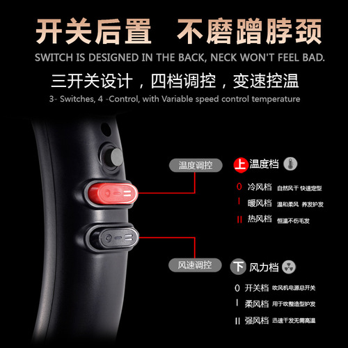 Yingshen pet hair dryer beautician hair dryer pet shop hanging neck blue light cat and dog hair dryer Lb-820B