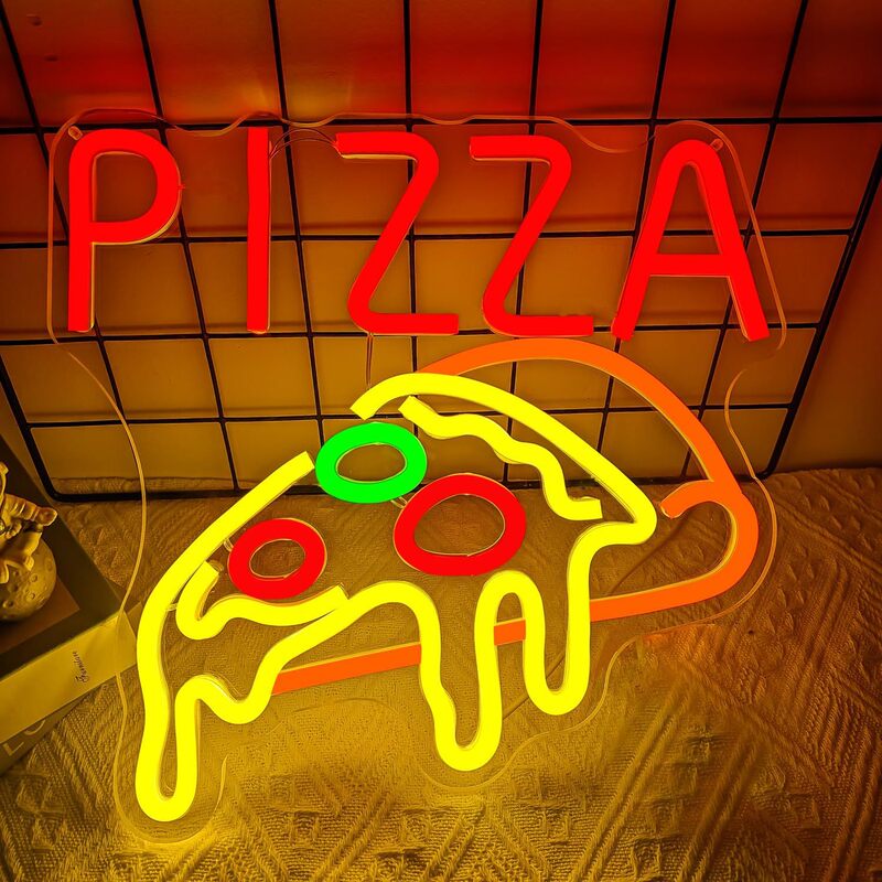 Pizza Burger Shape Neon Light Dining Fast Food Decoration Taco Hot Dog USB Atmosphere Light Decorative Wall Lamp