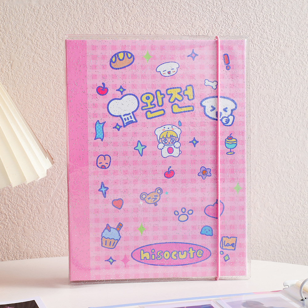 Original casero dulce niña estudiante A5 tarjeta libro de tres pulgadas Polaroid álbum aidou tarjeta pequeña estrella-persiguiendo el libro de almacenamiento