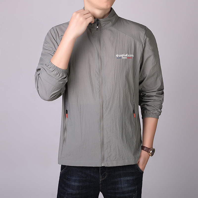 2024 moda nueva chaqueta de protección solar para hombres abrigo delgado de verano deportivo al aire libre transpirable anti-UV ropa de piel image 7