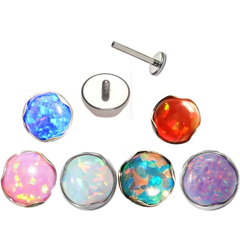 Pointed titanium steel lip stud product view