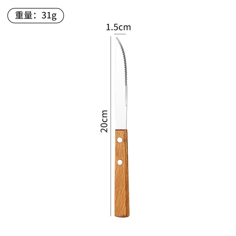 420 acero - color de madera de pera - cuchillo de carne