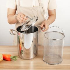 特許製品 304 ステンレス鋼フライヤー電磁調理器深めのスープポットアスパラガスポット煮込み肉ポットクロスボーダーに適しています