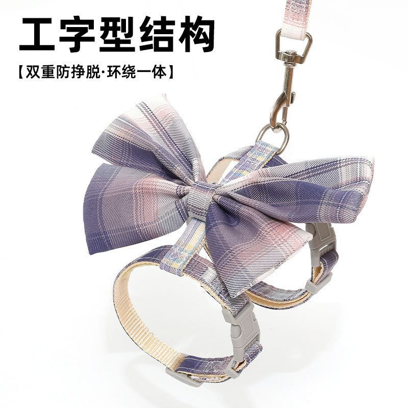 Bow I-type JK pet traction cord cat traction cord perro anti-desprendimiento gato cordas mascotas