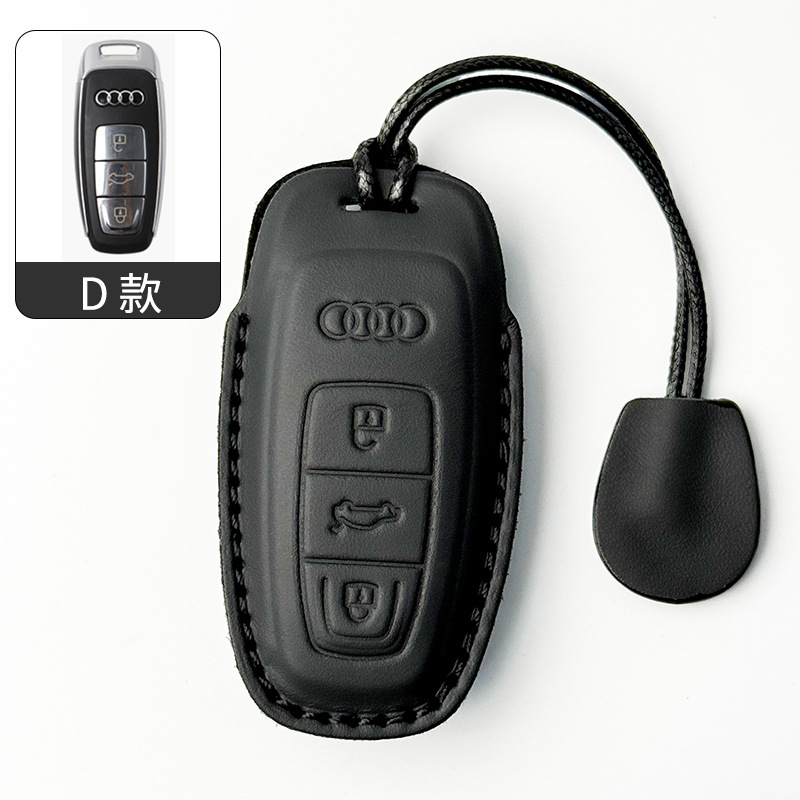 Suitable for Audi A6L key case A7L/A3L/Q4etron/A8L/Q8Q6Q7/RS/A6A7 genuine leather car key cover