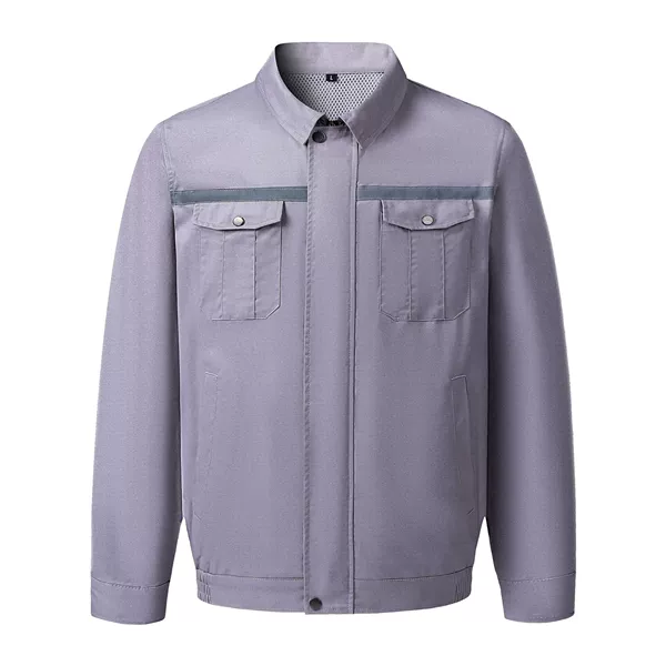 Pure cotton reflective strip gray single piece
