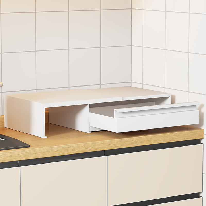 デスクトップ高さ調整可能なウォーターバーホームキッチン収納ラック金属カウンタートップカップティーカップ引き出し収納ラック