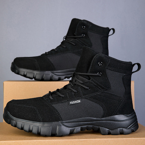 Autumn/Winter High-Top Outdoor Military Boots Fashion Casual Shoes Outdoor Hiking Trekking Boots High-Top Martin Boots Combat Training Boots