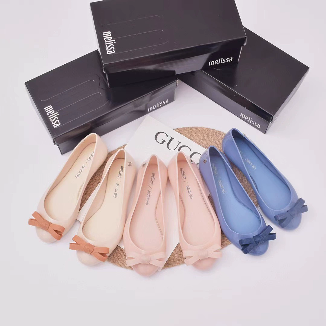2022 новые однослойные туфли Melisa Bow, мягкие желейные туфли, пляжная обувь, ароматная женская обувь