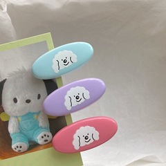 Adorable puppy oval-shaped Insta girl heart cartoon simple duckbill clip side hair clip Japanese style versatile head accessory for women