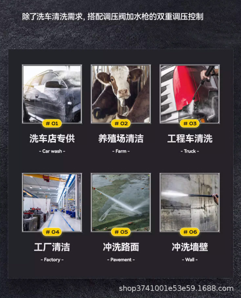 Factory Wholesale 220V Cleaning Machine Small Household Multi-Functional Portable Car Beauty Care High-Pressure Car Washing Machine