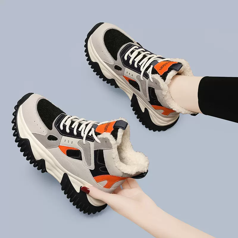 雪地靴女2025年新款冬季皮毛一体雪地棉加绒加厚冬靴大棉鞋