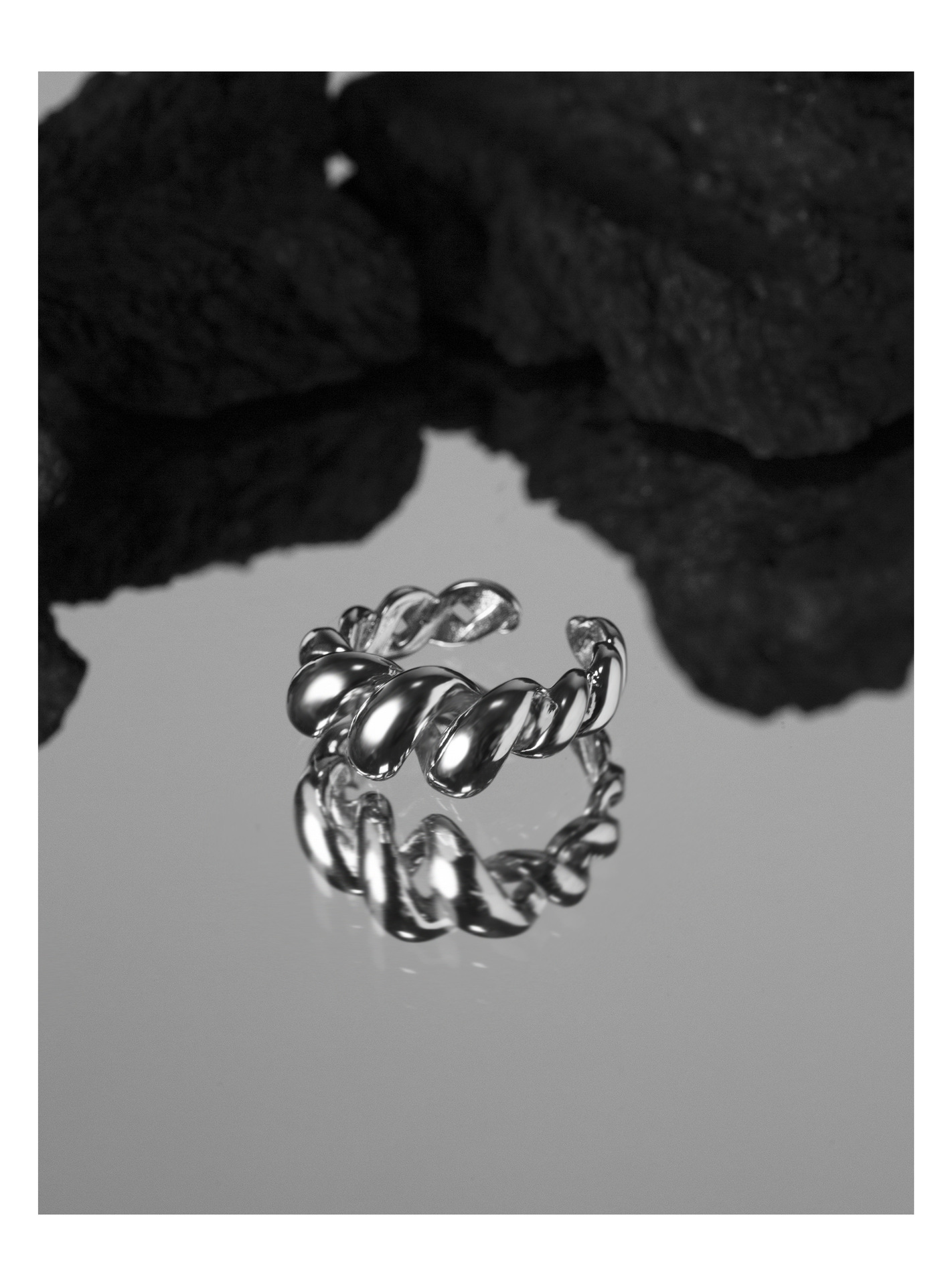 Fashion Geometric Copper Plating Open Ring