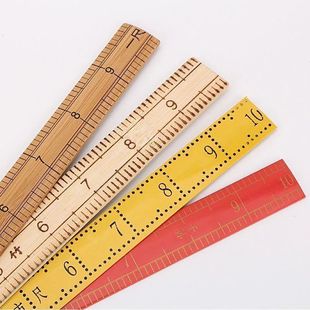 Tailor's Ruler 33.3cm 66.6cm Wooden Ruler 10cm 1.0m Bamboo Ruler Measuring Tape Fabric Ruler