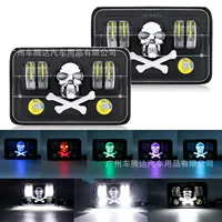 Популярный производитель Wrangler Skull Angel Eye квадратные фары 5inch модифицированные светодиодные фары рабочие фары