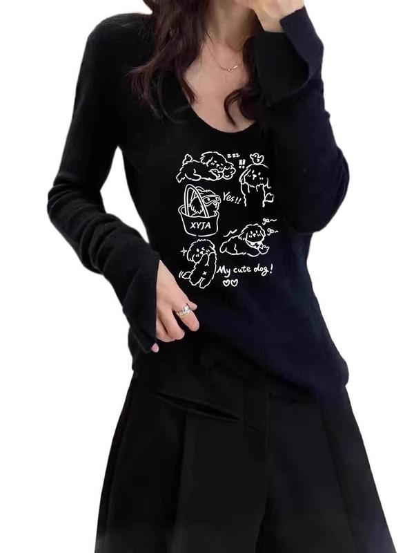 修身显瘦长袖t恤上衣女生春秋超火高级感灰色显白低领内搭针织衫|undefined