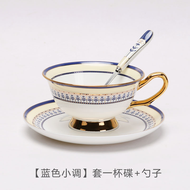 Tazas de café europeas de alta calidad, lujo ligero, sensación de alta calidad, set de té de la tarde, tazas de cerámica y platos